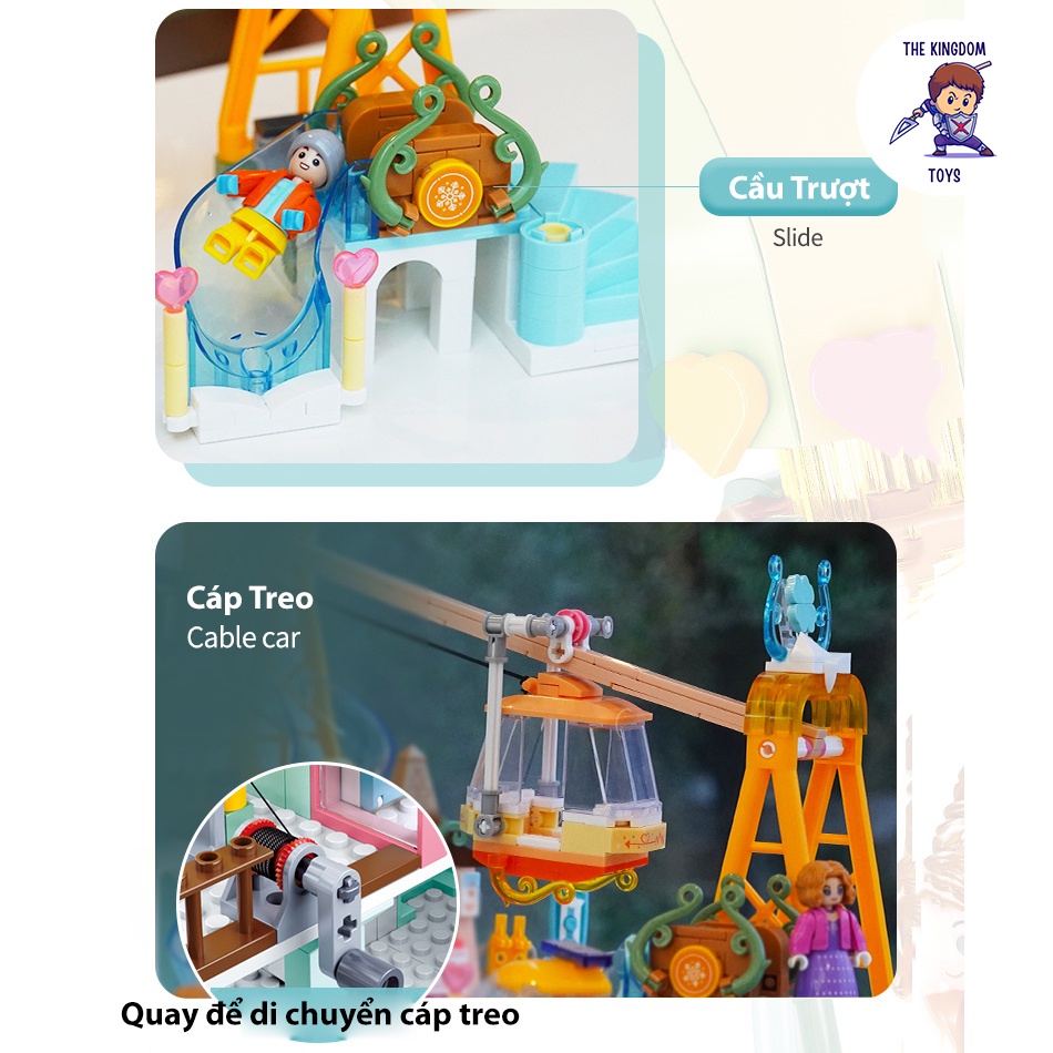 Đồ Chơi Lắp Ráp Friends Mô Hình Khu Trượt Tuyết Cú Hồng Mùa Đông Núi Alps Đồ Chơi Bé Gái B0962