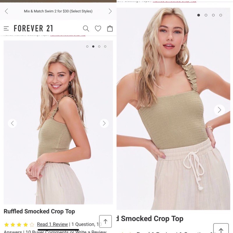 [Mã WASKT304 giảm 15% tối đa 30K đơn 99K] 🤗Áo dây smocking F-21 xuất xịn | BigBuy360 - bigbuy360.vn