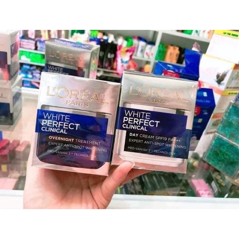 Kem Dưỡng Làm Sáng Da Giảm Thâm Nám L'oreal White Perfect Clinical Ngày Và Đêm