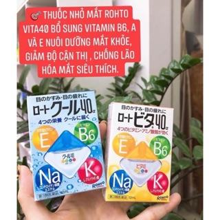 Nhỏ mắt Rohto vita 12ml Nhật bản