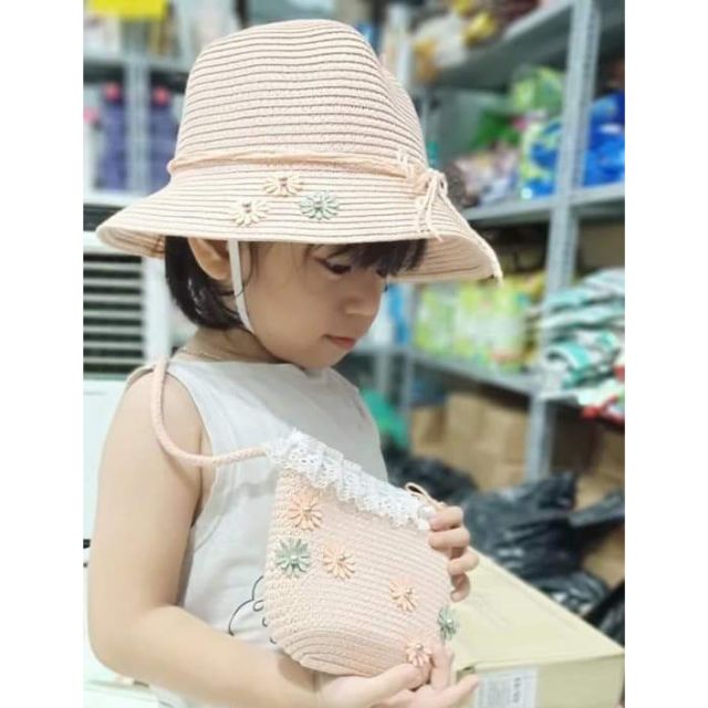 SÉT NÓN CỐI + TÚI ĐI BIỂN CHO BÉ