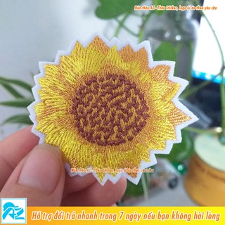 Sticker ủi thêu hình hoa hướng dương - Phụ kiện Patch ủi quần áo balo S30
