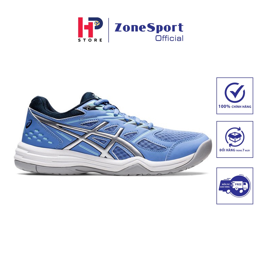 Giày Asics Upcourt 4 Xanh Ya - Giày Chuyên Bóng Chuyền, Cầu Lông, Tennis bật nhảy êm, giảm sốc, thoáng khí, độ bền cao