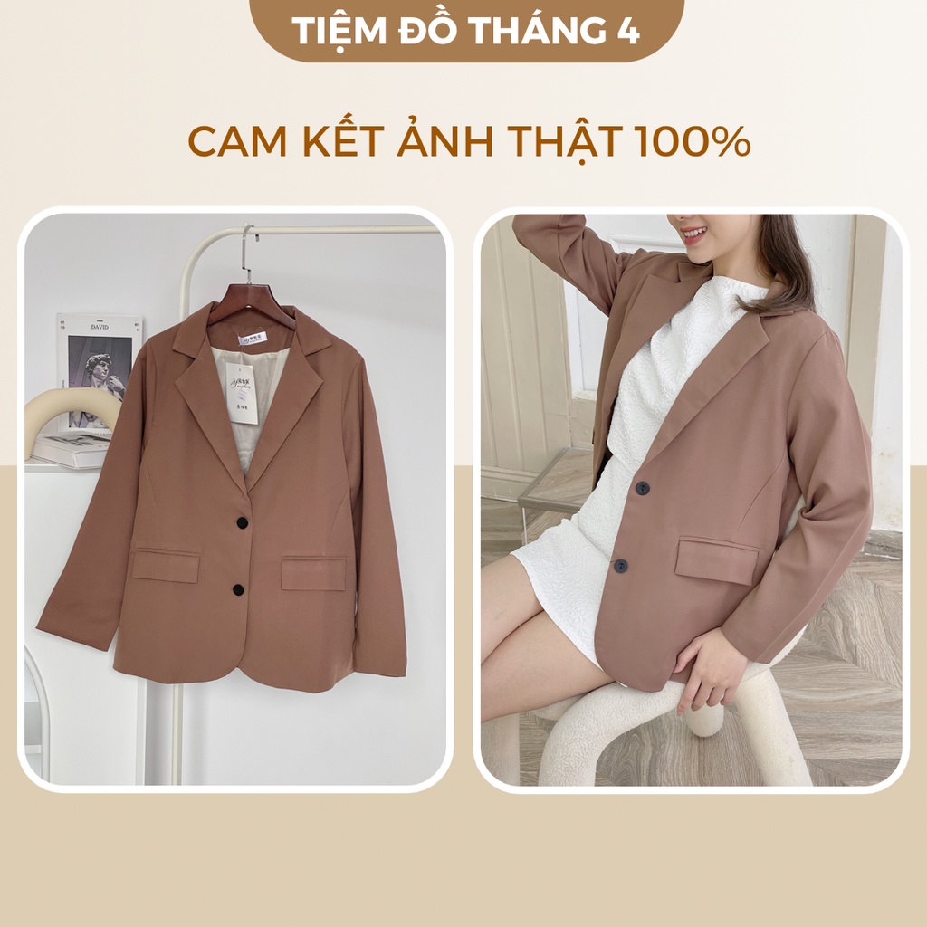 Áo Khoác Blazer Nữ 2 Lớp Vải Tuyết Mưa TIỆM ĐỒ THÁNG 4 VEST BLAZER