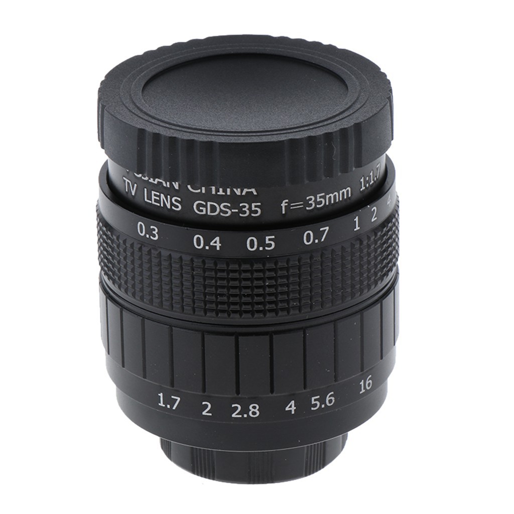 35mm f/1.7 TV Lens Manual Focus for C-Mount Mirrorless Camera