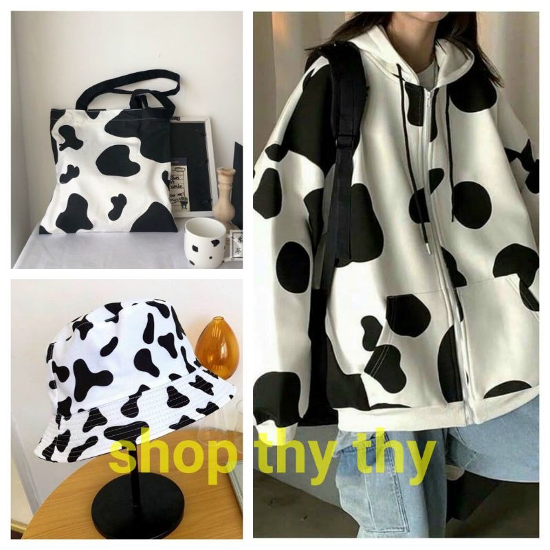 Áo khoác bò sữa kute chất nỉ cao cấp nữ form rộng phong cách teen trẻ trung có video