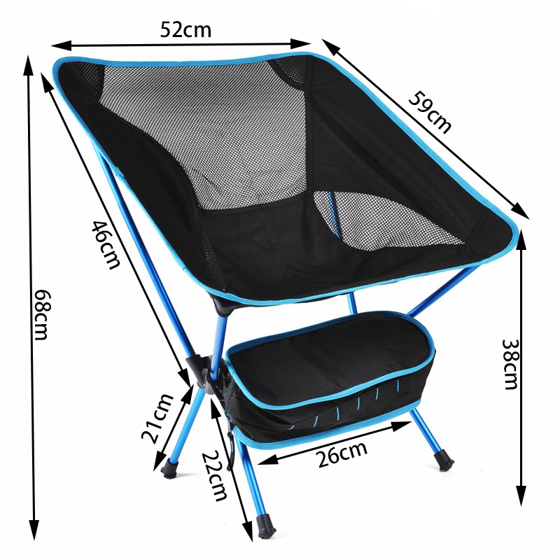 Ghế xếp gọn cắm trại dã ngoại khung thép chịu lực 120kg