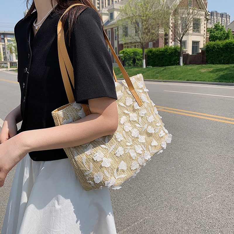 Túi đeo vai IELGY sức chứa lớn thêu thời trang cho nữ