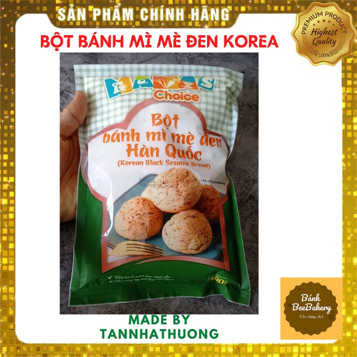 [Hàng mới về] Bột trộn sẵn Bánh Mì MÈ ĐEN Hàn Quốc MAMA'S CHOICE - Gói 500gr