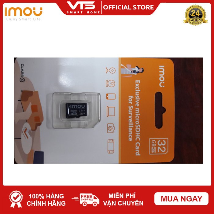 Thẻ Nhớ 32GB Micro SD IMOU Lưu Trữ Cho Camera - 32GB - Speed 80MB/s - Hàng Chính Hãng - Bảo Hành 2 năm