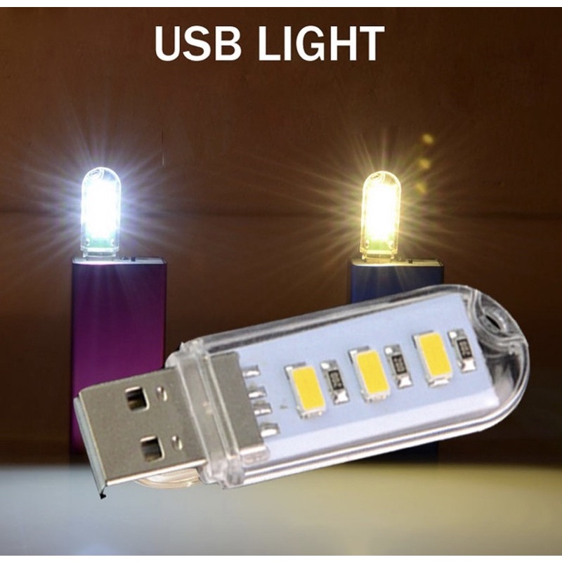 đèn led usb 3 bóng công suất 1.8W