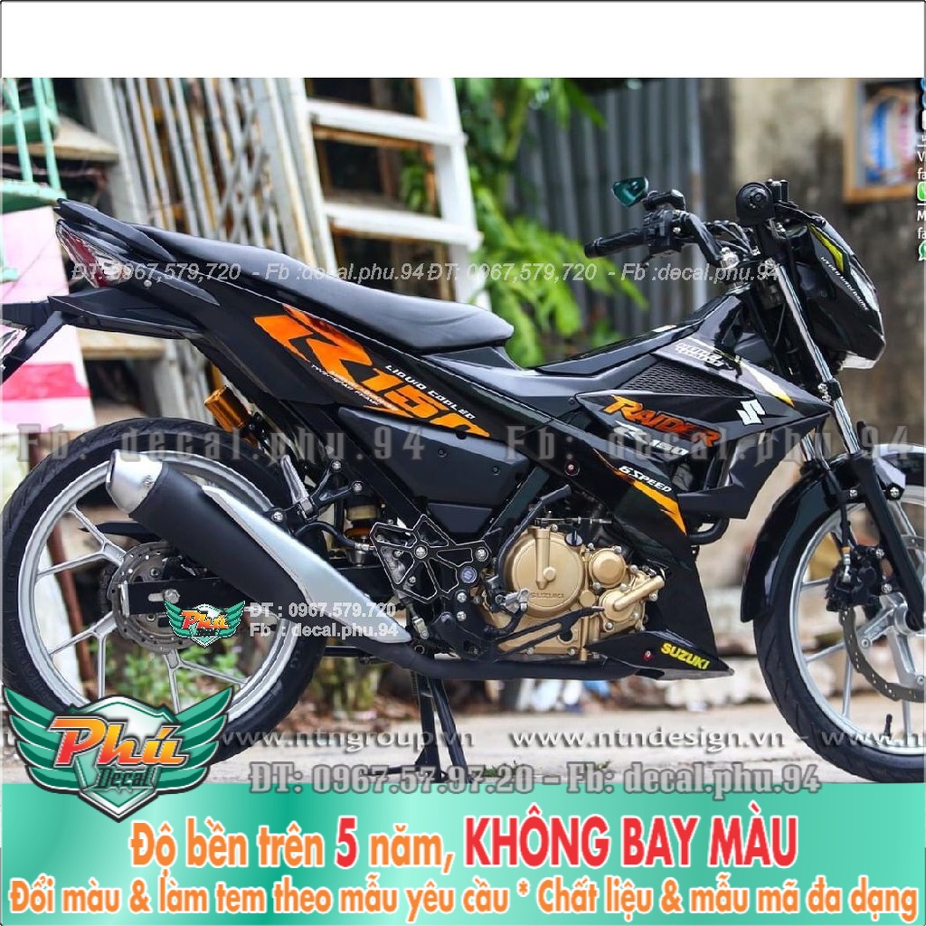 Tem Rời Raider Cam đen Crom (K) -1