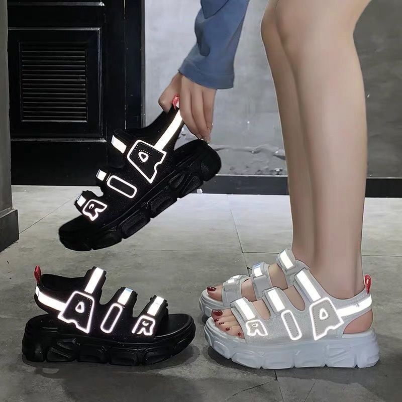 (2 MÀU) Sandal nữ thời trang Ulzzang nữ tính AIR phản quang siêu đẹp đế siêu êm | BigBuy360 - bigbuy360.vn