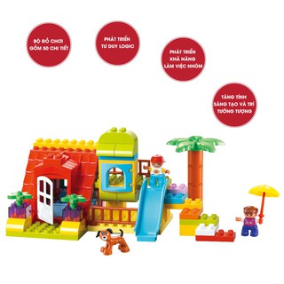 Bộ đồ chơi lắp ghép smoneo duplo Xứ sở thần tiên 50 chi tiết Toyhouse 55004