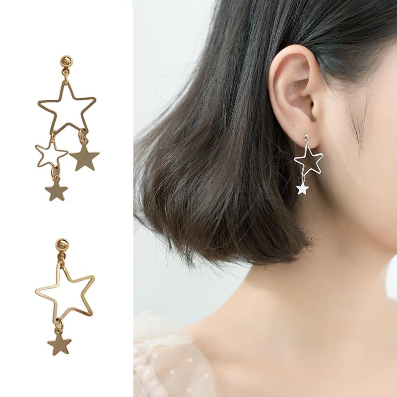 Bông Tai Thiết Kế Hình Ngôi Sao Kiểu Hàn Quốc A17