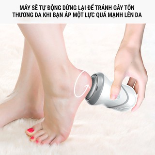 Mài gót chân, máy chà gót chân tẩy da chết siêu mạnh sạc pin tặng kèm 3 đầu mài
