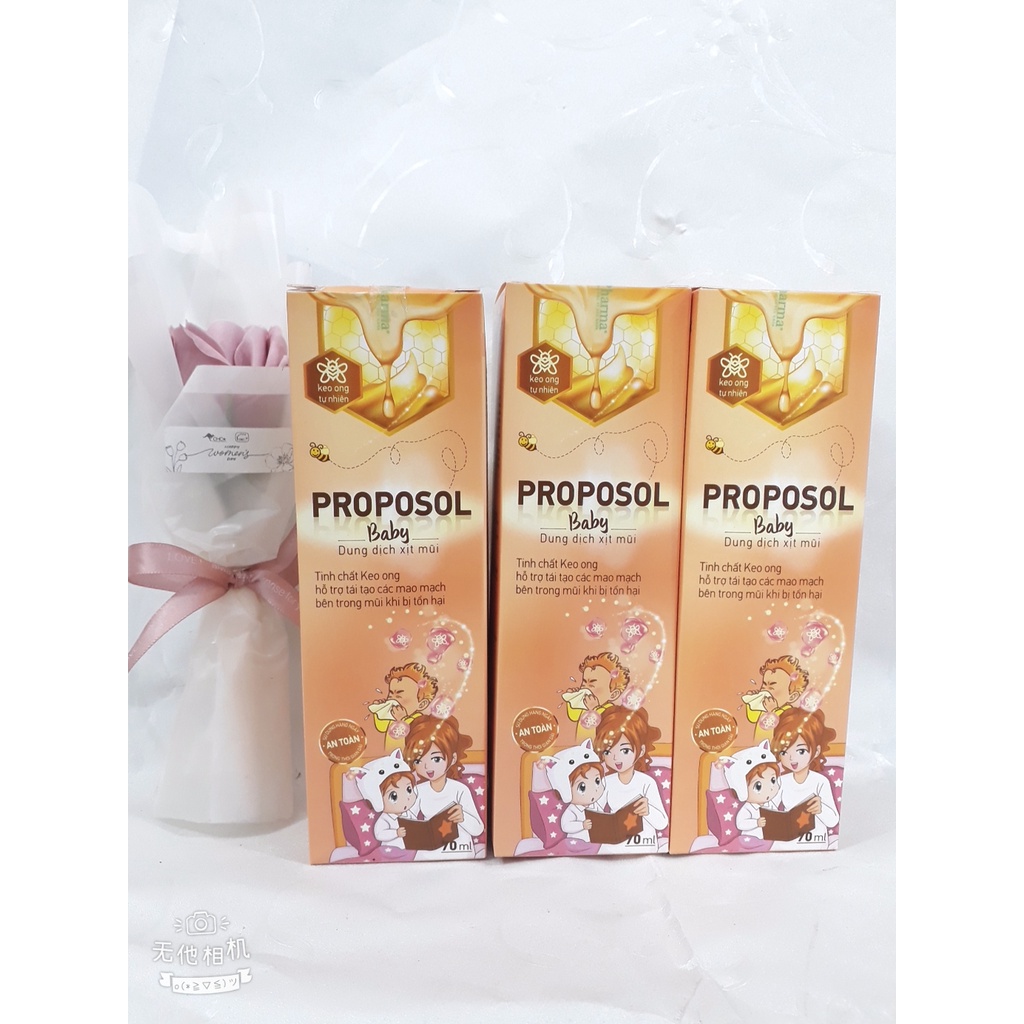 Xịt rửa mũi KEO ONG PROPOSOL BABY, giúp làm sạch và thông thoáng mũi, giảm nghẹt mũi, khô mũi, phòng viêm mũi dị ứng