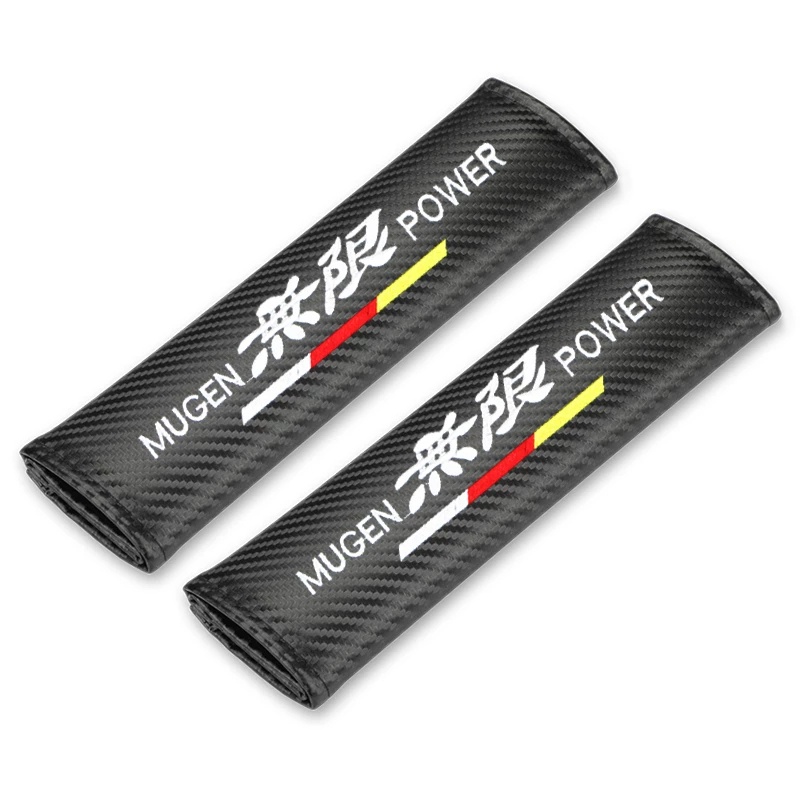 Set 2 Vỏ Bọc Dây Đai An Toàn Bằng Sợi Carbon Cho Xe Hơi Honda Mugen Power City Civic BRV Jazz Crv Hrv Fit odyssey