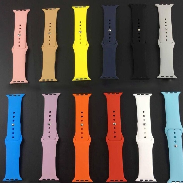 Apple Watch Soft Silicone Sports Band For Apple Watch Series 1 2 3 42mm 38mm Bands Rubber Watchband Strap For iWatch 4 5 6 40mm 44mm