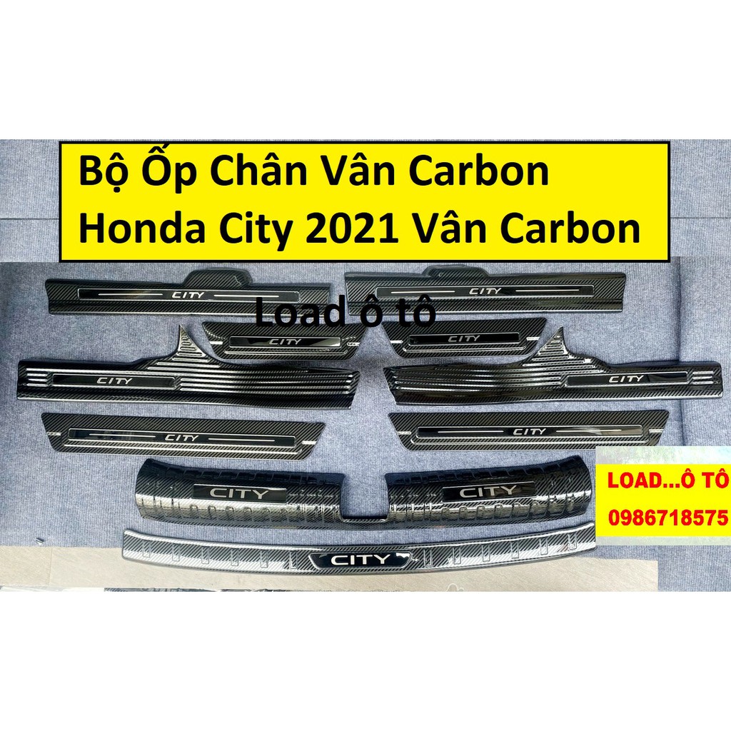 Ốp Chân Honda City 2021 Vân Carbon Cao Cấp