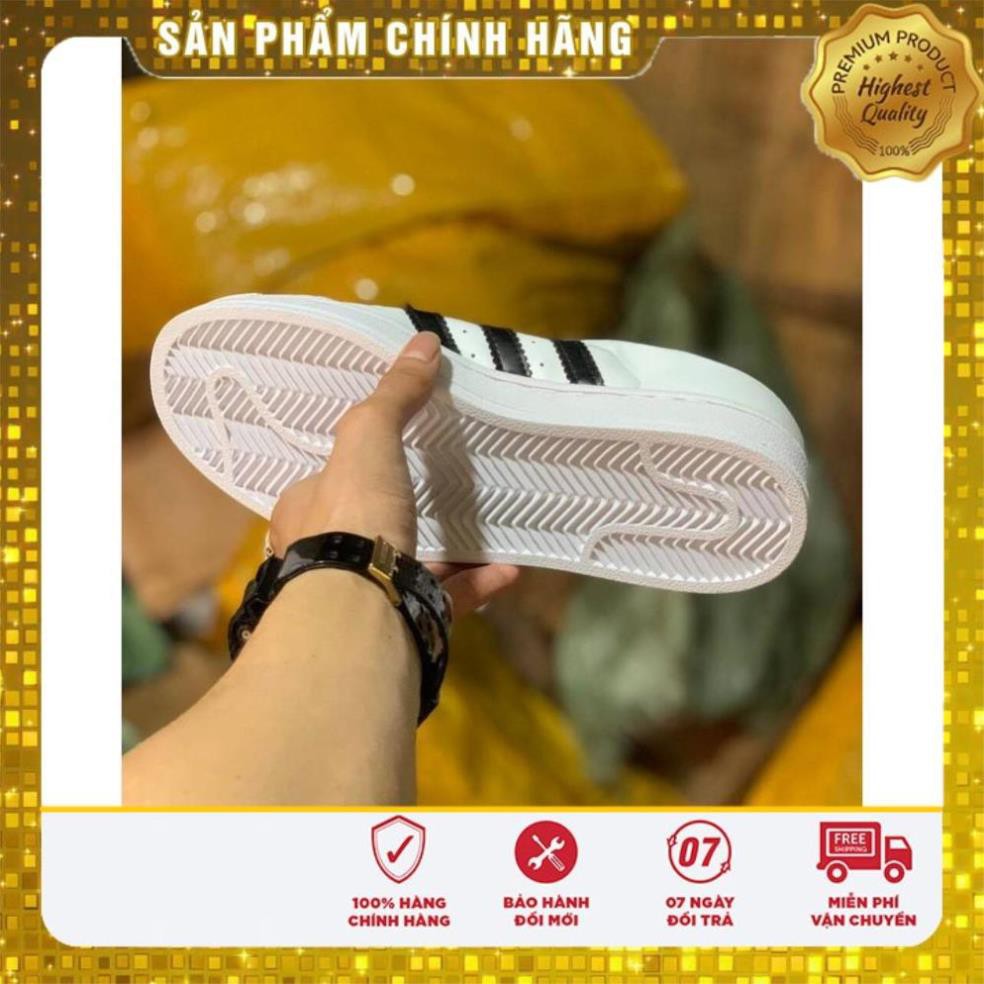 Giày Adidas Super Star trắng sọc đen - bh12