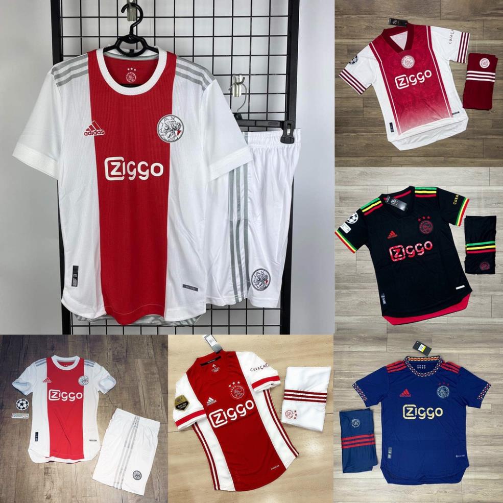 ÁO BÓNG ĐÁ CLB Ajax Amsterdam - VẢI GAI THÁI - CHUẨN MẪU THI ĐẤU !