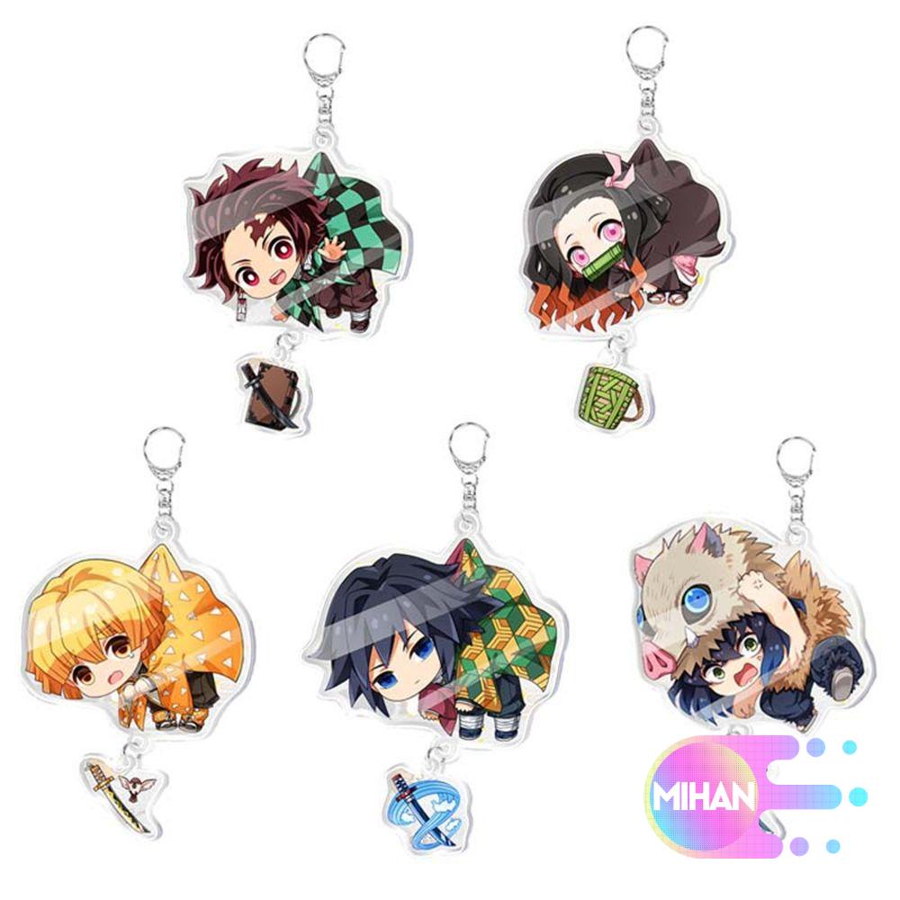 Móc khóa chủ đề nhân vật hoạt hình Kimetsu Demon Slayer bằng nhựa acrylic dễ thương