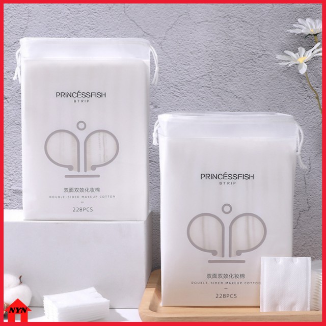 [MỚI] Bông Tẩy Trang Cotton Tự Nhiên 3 Lớp++Gói 228 Miếng++ Tẩy Trang Và Làm Sạch Bụi Bẩn Trên Da Make up cotton