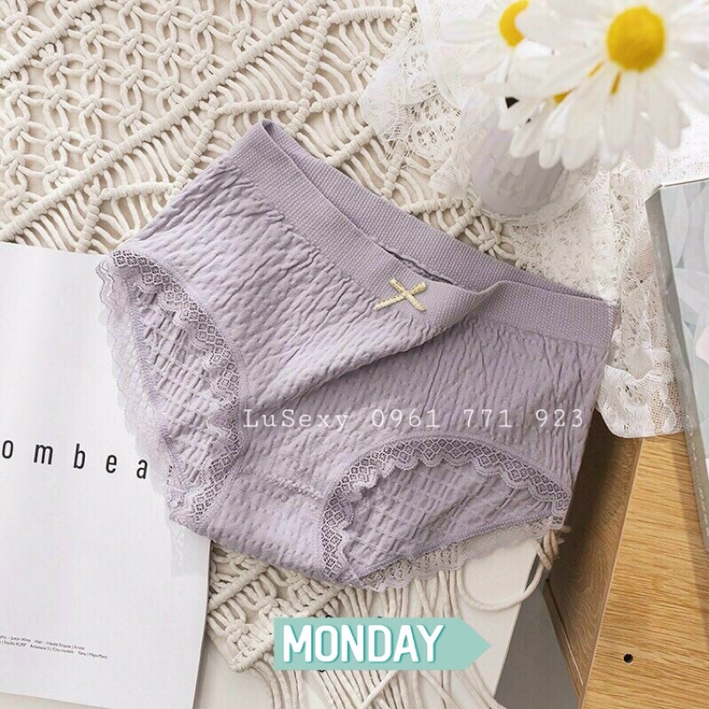 QUẦN LÓT NỮ COTTON 100 ĐẸP GIÁ RẺ - Quần lót dễ thương cho học sinh cấp 2 lớp 6, 7, 8, 9 màu da đen trắng hồng