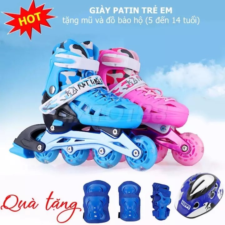 ✔️ Giày Trượt Patin Phát Sáng Sport Trẻ Em An Toàn Cho Bé (5 Đến 14 Tuổi) [Bảo Hành 1 Đổi 1]