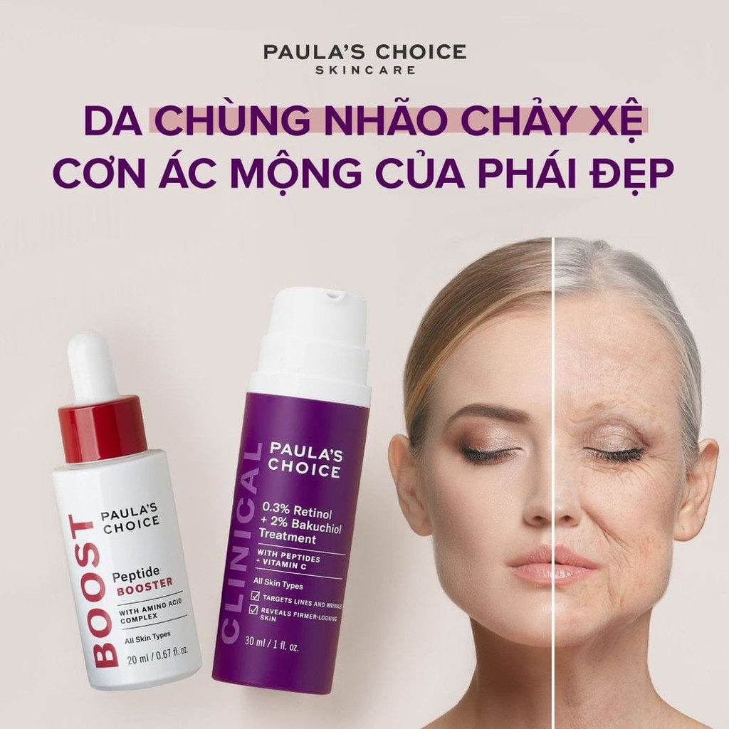 Tinh Chất Phục Hồi Làm Khỏe và Săn Chắc Da Paula's Choice Peptide Booster mini & full size 5 - 20ml - Khongcoson