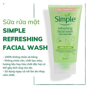 150ML Sửa rửa mặt dịu nhẹ Simple