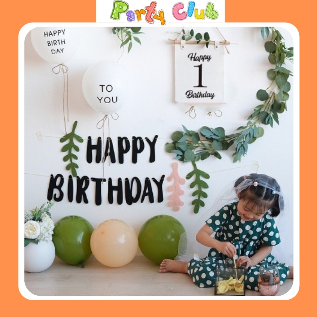 Dây lá trang trí sinh nhật - dây bạch đàn giả 185cm