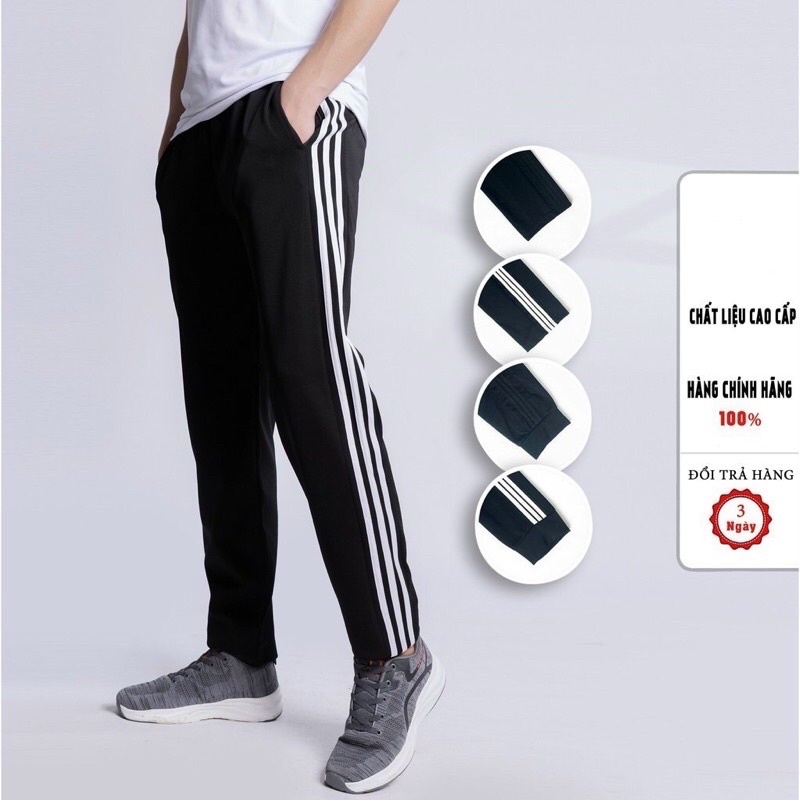Quần dài nam 3 viền chất liệu nỉ poly cao cấp