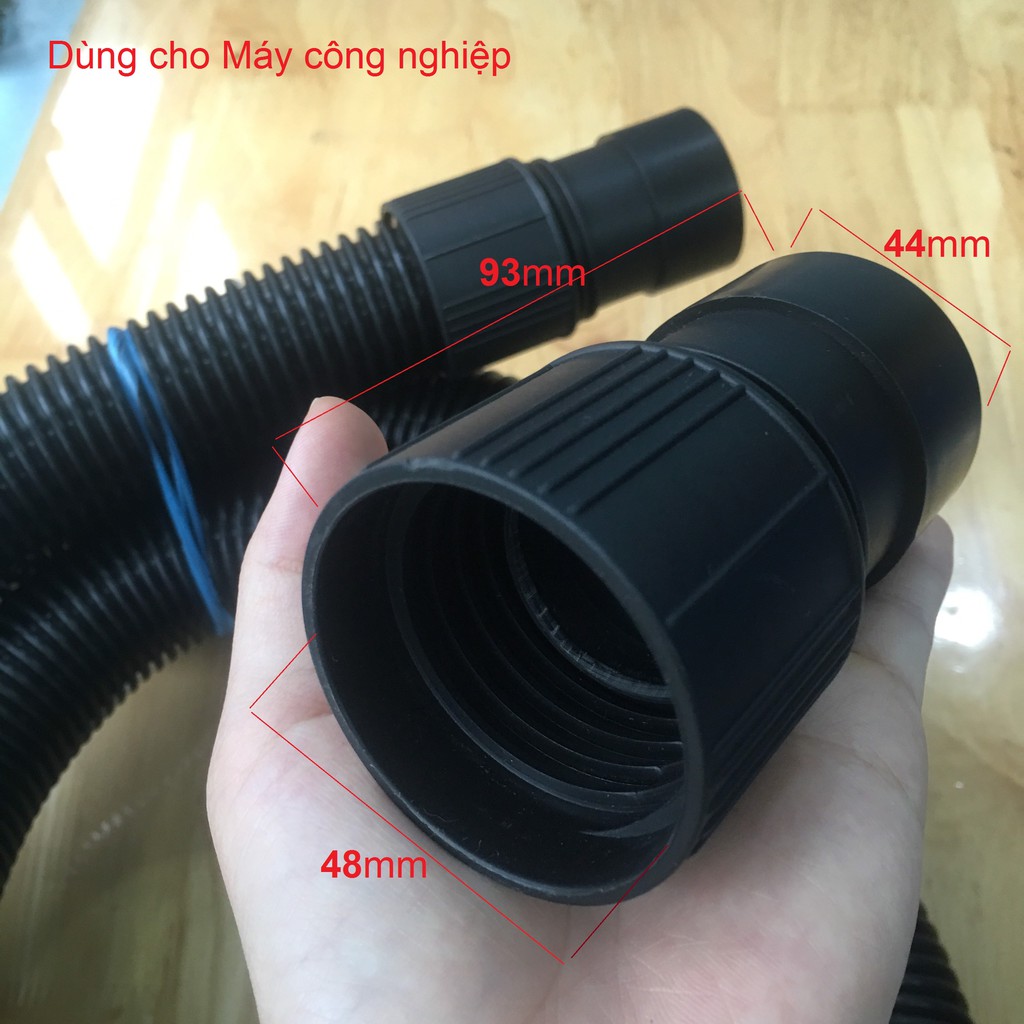 Ống hút bụi gân nhựa 3m cho máy công nghiệp đường kính 40mm - Đầu ống hút cho máy hút bụi | BigBuy360 - bigbuy360.vn