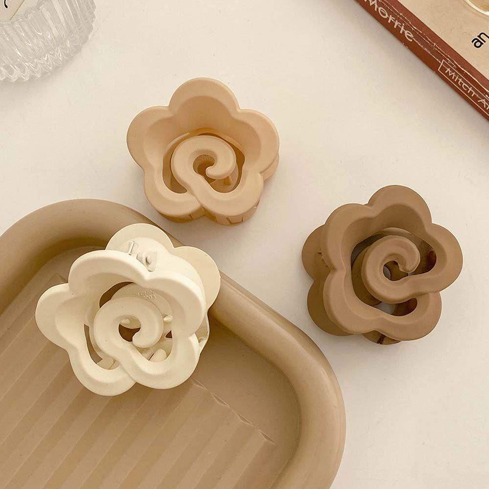 Kẹp Tóc Càng Cua Hình Hoa Hồng Bằng Acrylic Thời Trang Cho Nữ AARON1