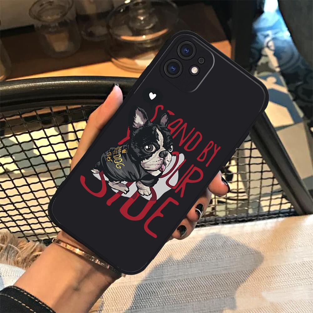 Vỏ ốp iPhone Silicon viền vuông Chó Bull 091 - 092 cho iPhone 6pl/6spl/7/7pl/8/8pl/x/xs/11/12/13/pro/max - Chinchincase