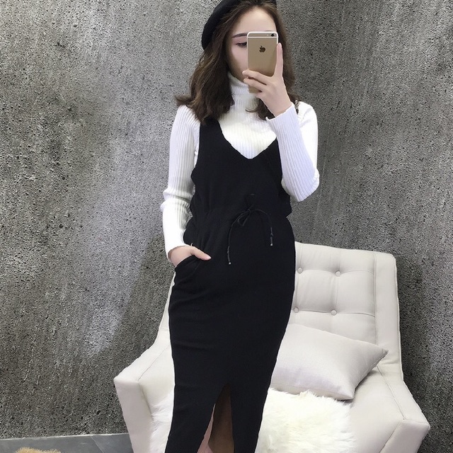 Yếm váy xẻ tà chất đẹp hàng quảng châu