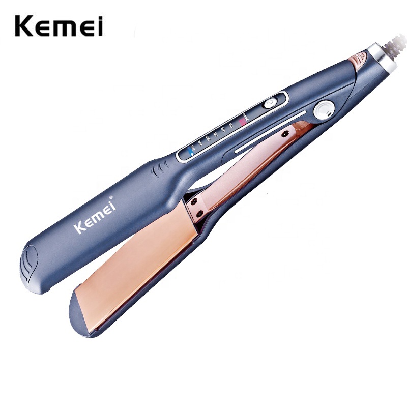 Máy duỗi tóc chuyên nghiệp Kemei km-740 tích hợp đèn led chịu nhiệt