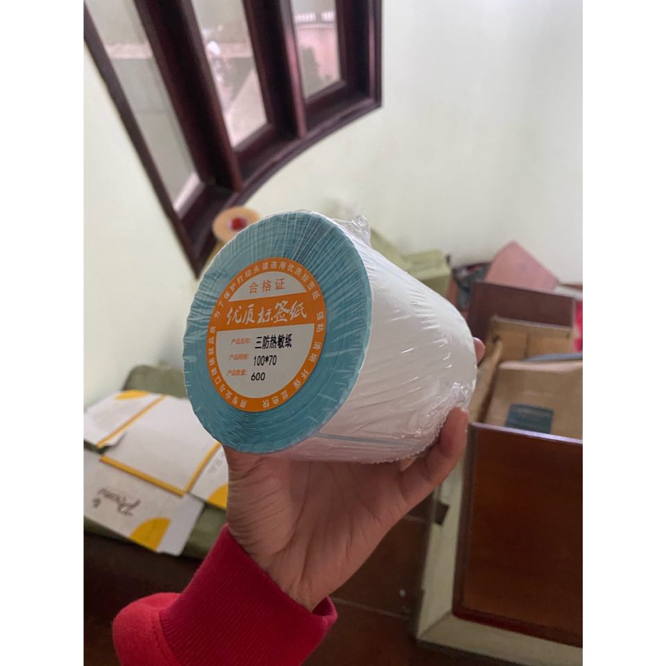 [CUỘN 600 tờ 100x70mm] Giấy In Nhiệt Tự Dính Dạng CUỘN 600 Tờ GÍA RẺ,  CÓ SẴN LỚP DÁN WinWin4Vic