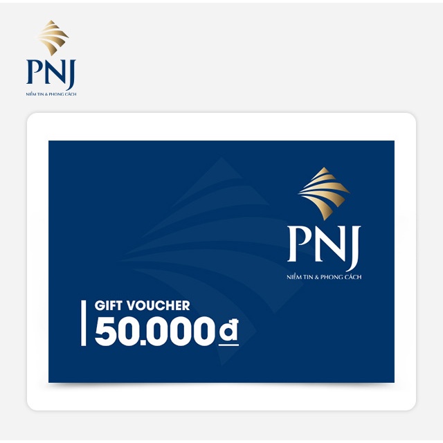 Phiếu quà tặng PNJ trị giá 50.000 VNĐ