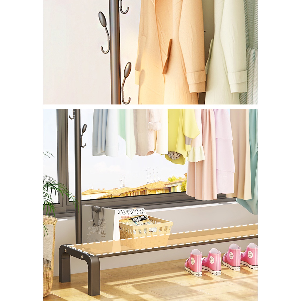 Gía treo đồ quần áo, giày dép Rộng 150CM có 1 hoặc 2 tầng trong nhà, ký túc xá sinh viên giá rẻ - BLUE DEER