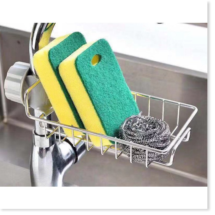 Đồ dùng nhà bếp 🎉SALE ️🎉 Khay đựng miếng rửa chén tiện dụng, gắn ở vòi nước, dễ dàng sử dụng, khô ráo 7517