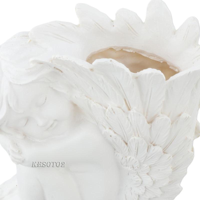 Bộ 2 Bình Hoa Điêu Khắc Thủ Công Hình Thiên Thần Trang Trí Nhà Cửa