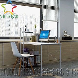 Bàn học liền giá sách