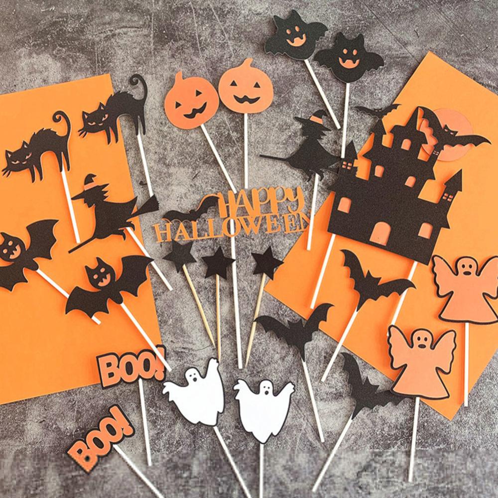 Que Cắm Trang Trí Bánh Kem Chủ Đề Halloween Dễ Thương Cho Trẻ Em I4Y1