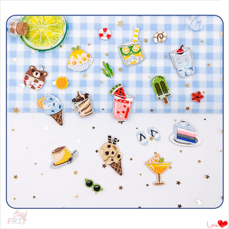 ✿ Miếng Dán Tự Dính Trang Trí Ngày Lễ Hội Mùa Hè ✿ 1 Miếng Dán Ủi Lên Quần Áo Hình Thêu