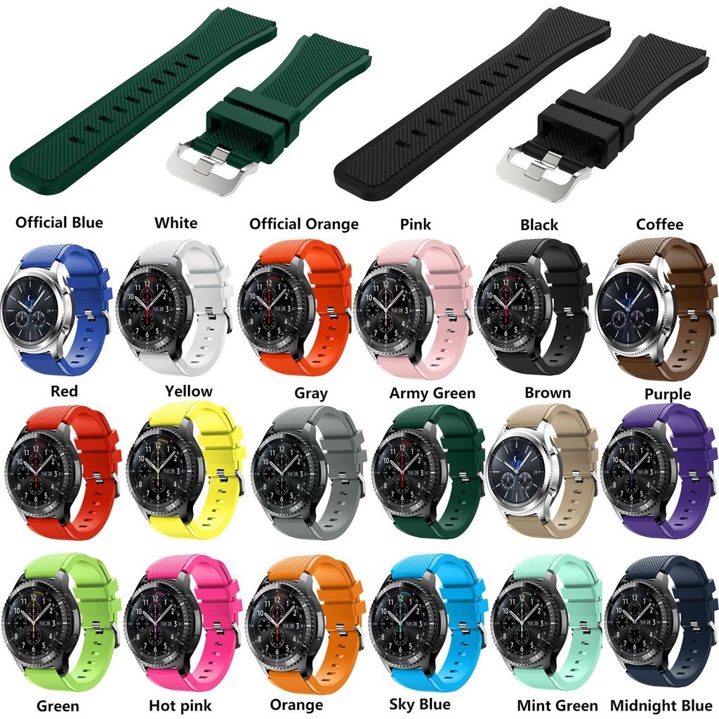 [Bảng colorful] Dây đeo silicon sọc chéo 22mm Samsung Galaxy Watch 1/3  45mm 46mm, Gear S3 (ZD05)