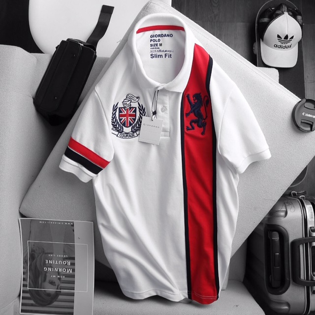 Áo thun nam có cổ phối logo con sư tử cực đẹp AXK053 | BigBuy360 - bigbuy360.vn