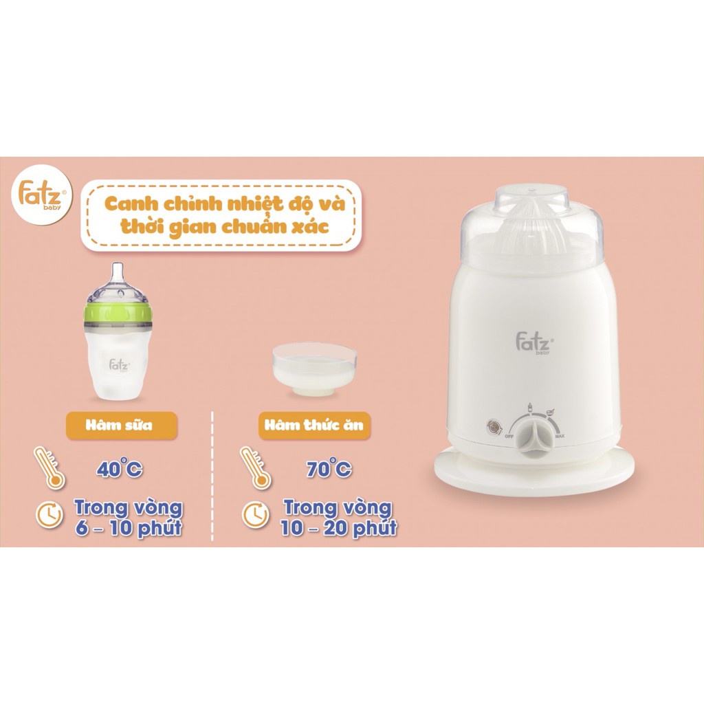 [4 CHỨC NĂNG] Máy hâm sữa fatz 4 chức năng, hâm nóng, giữ nóng, tiệt trùng bình sữa, vắt cam